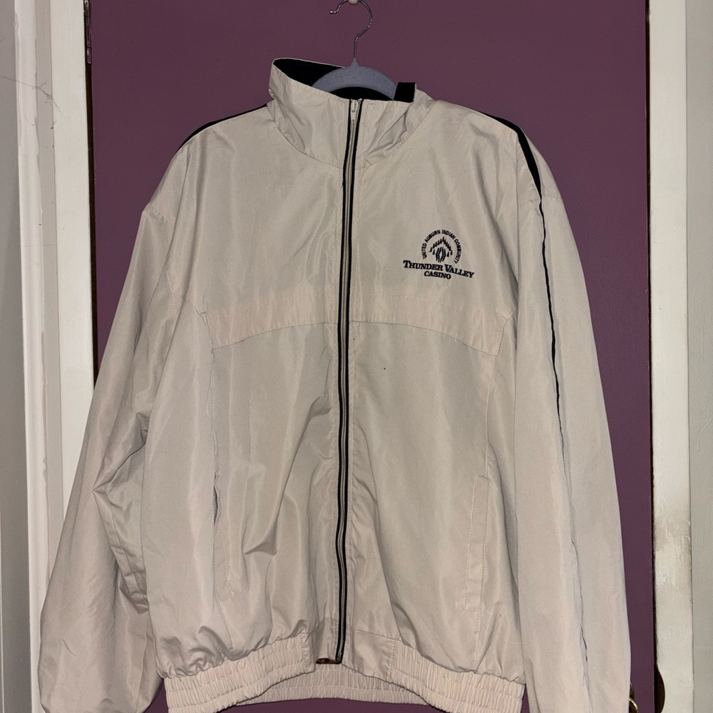 Cream Windbreaker for Men
